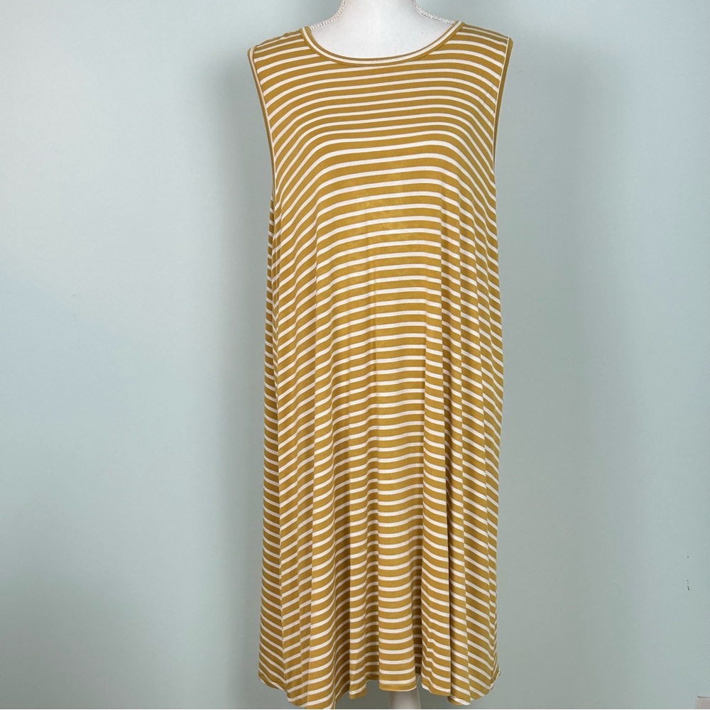 Joan Vass Woman Striped Tank Dress